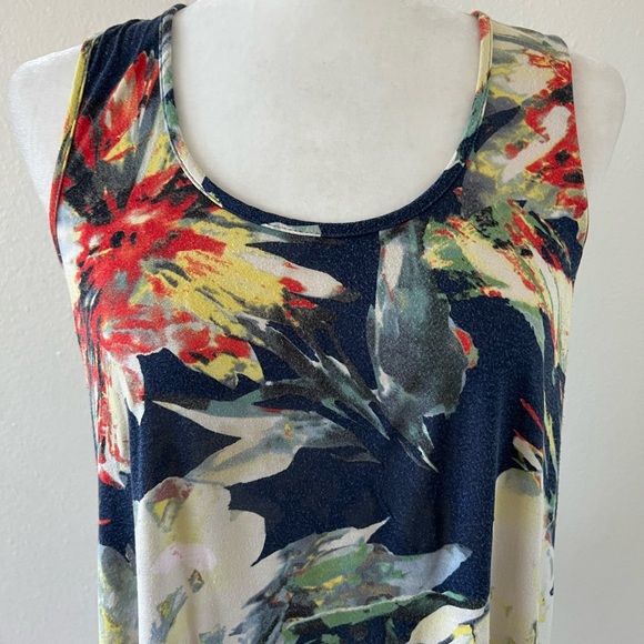 Weston Wear Women's floral Blouse tunic Top Sleeveless Tie in back boho  size M - Picture 4 of 9